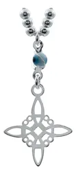 Gargantilla Plata 925 Nudo Bruja Ojo Turco Zirconia Azul - Imagen 2