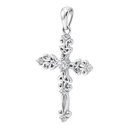 Dije Religioso de Plata .925 con Zirconia Acabado Pulido - Imagen 2