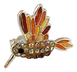 Conjunto Colibrí Plata .925 con Baño de Oro con Zirconia - Imagen 3