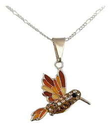 Conjunto Colibrí Plata .925 con Baño de Oro con Zirconia - Imagen 6