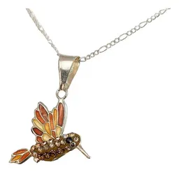 Conjunto Colibrí Plata .925 con Baño de Oro con Zirconia - Imagen 7