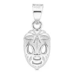 Dije Máscara de Luchador de Plata .925 Acabado Pulido 30 mm - Imagen 1