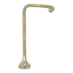 Piercing Nariz Curvo Oro 10k Zirconia Blanca - Imagen 3