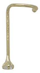 Piercing Nariz Curvo Oro 10k Zirconia Blanca - Imagen 3