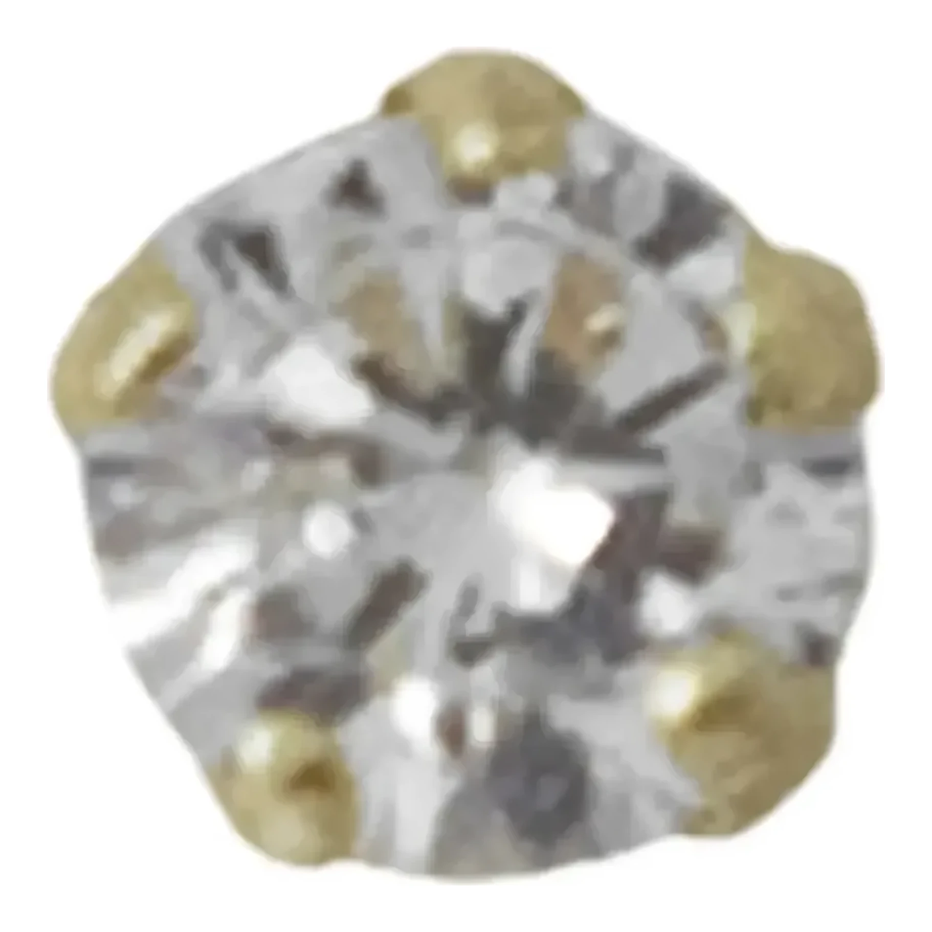 Piercing Nariz Curvo Oro 10k Zirconia Blanca - Imagen 5