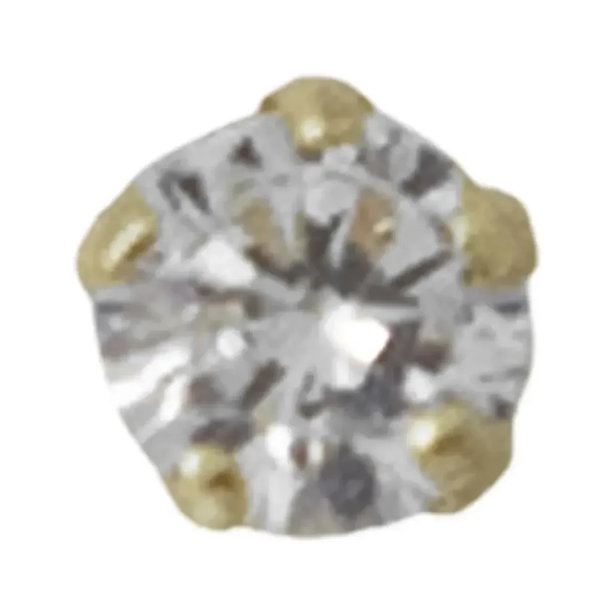 Piercing Nariz Curvo Oro 10k Zirconia Blanca - Imagen 5