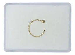 Piercing Nariz Oro 10k Liso Curvo Redondo - Imagen 2