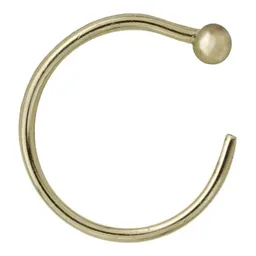 Piercing Nariz Oro 10k Liso Curvo Redondo - Imagen 1
