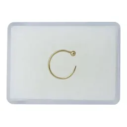 Piercing Nariz Oro 10k Liso Curvo Redondo - Imagen 2