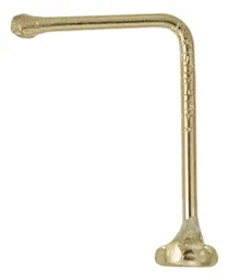 Piercing Nariz Oro 10k Zirconia Blanca Curva Stud - Imagen 3