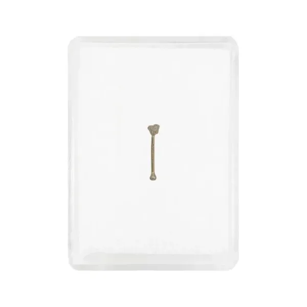 Arete de oro 10k dorado zirconia piercing nariz recto 1.5mm — Joyaris