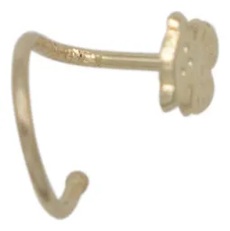 Piercing Osito Curvo Oro 10k para Hélice Cartílago - Imagen 2