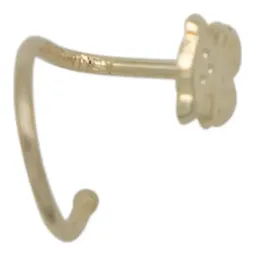 Piercing Osito Curvo Oro 10k para Hélice Cartílago - Imagen 2