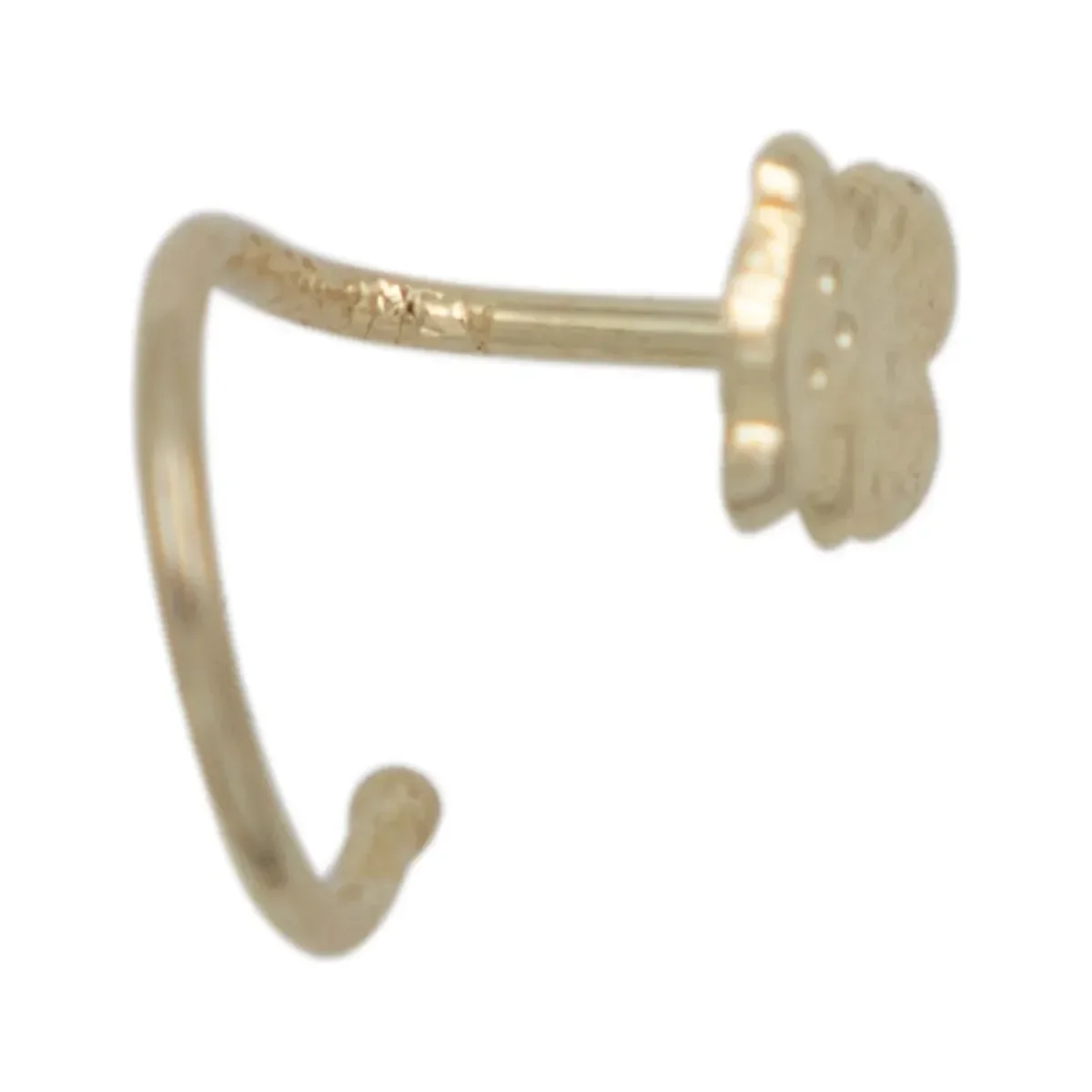 Piercing Osito Curvo Oro 10k para Hélice Cartílago - Imagen 2