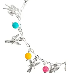 Pulsera de Plata 925 con Cuarzo Multicolor Siete Arcángeles Ajustable - Imagen 2