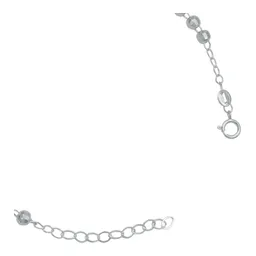 Pulsera Plata 925 Ajustable Diseño Cruz Virgen con Bola Diamantada - Imagen 3
