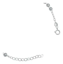 Pulsera Plata 925 Ajustable Diseño Cruz Virgen con Bola Diamantada - Imagen 3