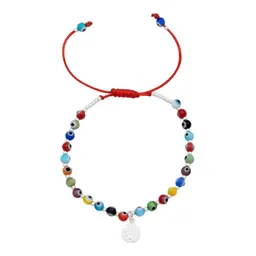 Pulsera Plata 925 Ajustable Diseño San Benito Ojo Turco Protección - Imagen 1