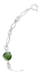 Pulsera Plata 925 Nudo Bruja Ojo Turco Multicolor Ajustable - Imagen 4