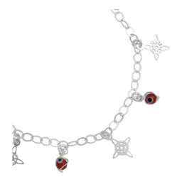 Pulsera Plata 925 Ajustable Nudo Bruja Ojo Turco Rojo - Imagen 3