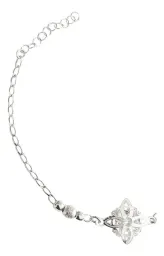 Pulsera Plata 925 Nudo de Bruja con Piedras Naturales Ajustable - Imagen 3