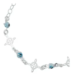 Pulsera de Plata 925 Nudo de Bruja Triqueta Ojo Turco Ajustable - Imagen 2