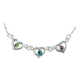 Pulsera Ajustable Plata 925 Corazón Ojo Turco Multicolor - Imagen 4