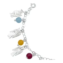 Pulsera Plata 925 Arcángeles y Chakras Ajustable Protección Espiritual - Imagen 3