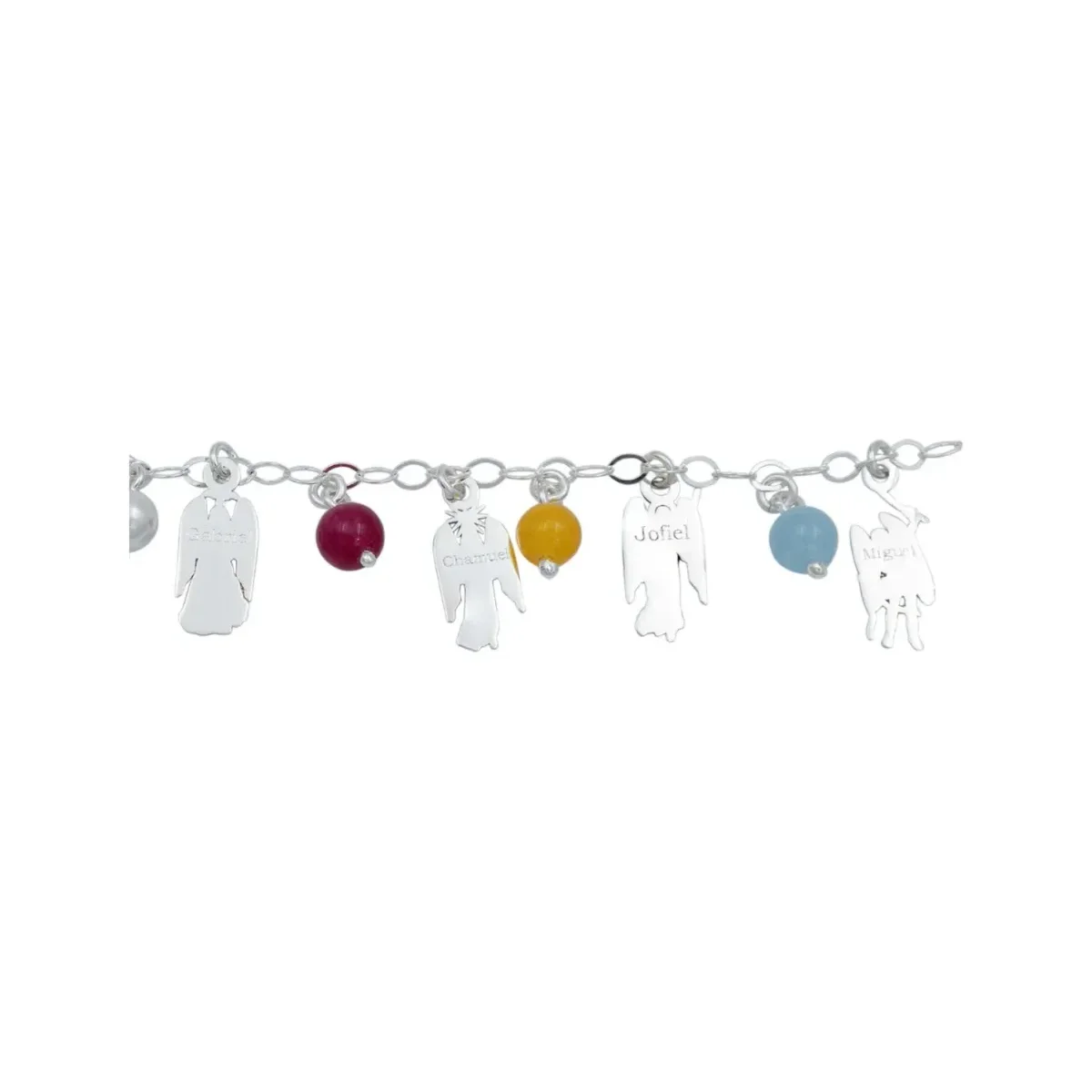 Pulsera Plata 925 Arcángeles y Chakras Ajustable Protección Espiritual - Imagen 6