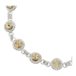 Pulsera Plata 925 Baño Oro Amarillo con Zirconias Luminosas 19cm - Imagen 2