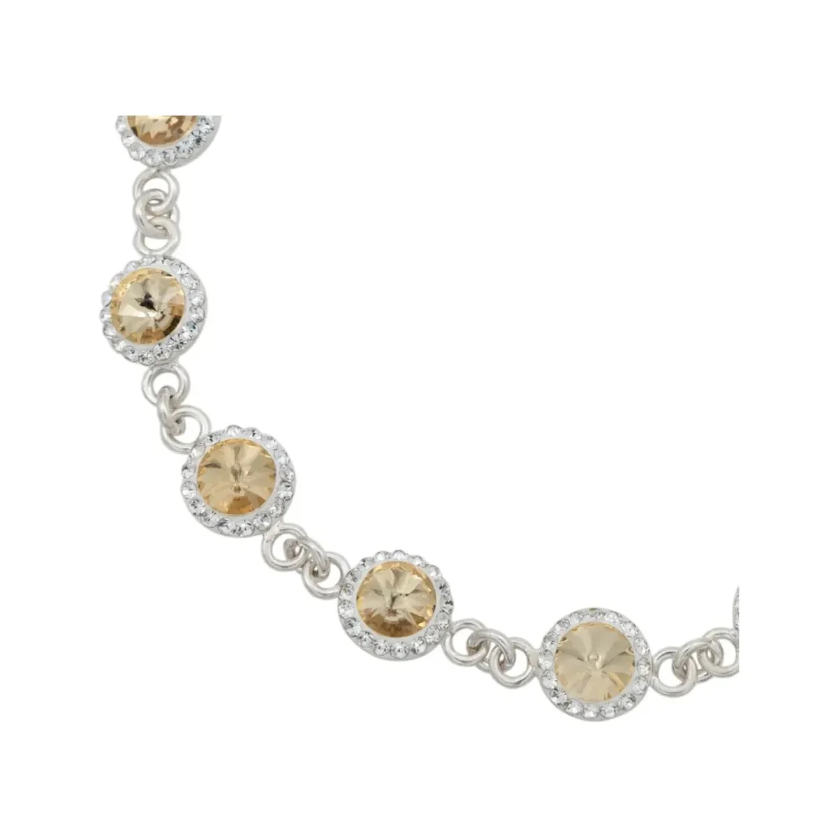 Pulsera Plata 925 Baño Oro Amarillo con Zirconias Luminosas 19cm - Imagen 2