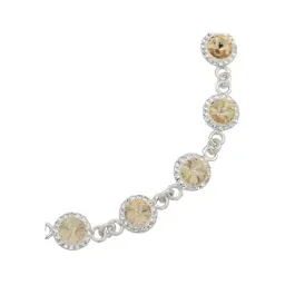 Pulsera Plata 925 Baño Oro Amarillo con Zirconias Luminosas 19cm - Imagen 3