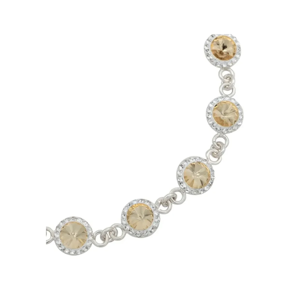 Pulsera Plata 925 Baño Oro Amarillo con Zirconias Luminosas 19cm - Imagen 3