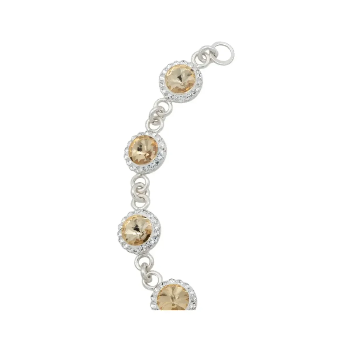 Pulsera Plata 925 Baño Oro Amarillo con Zirconias Luminosas 19cm - Imagen 4