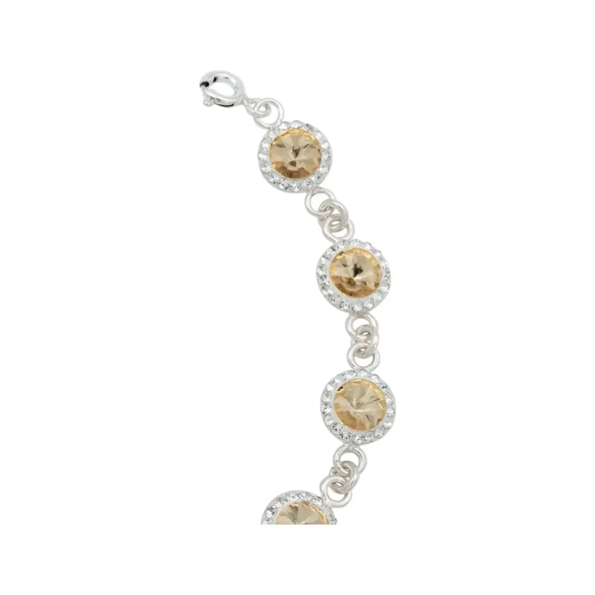 Pulsera Plata 925 Baño Oro Amarillo con Zirconias Luminosas 19cm - Imagen 5