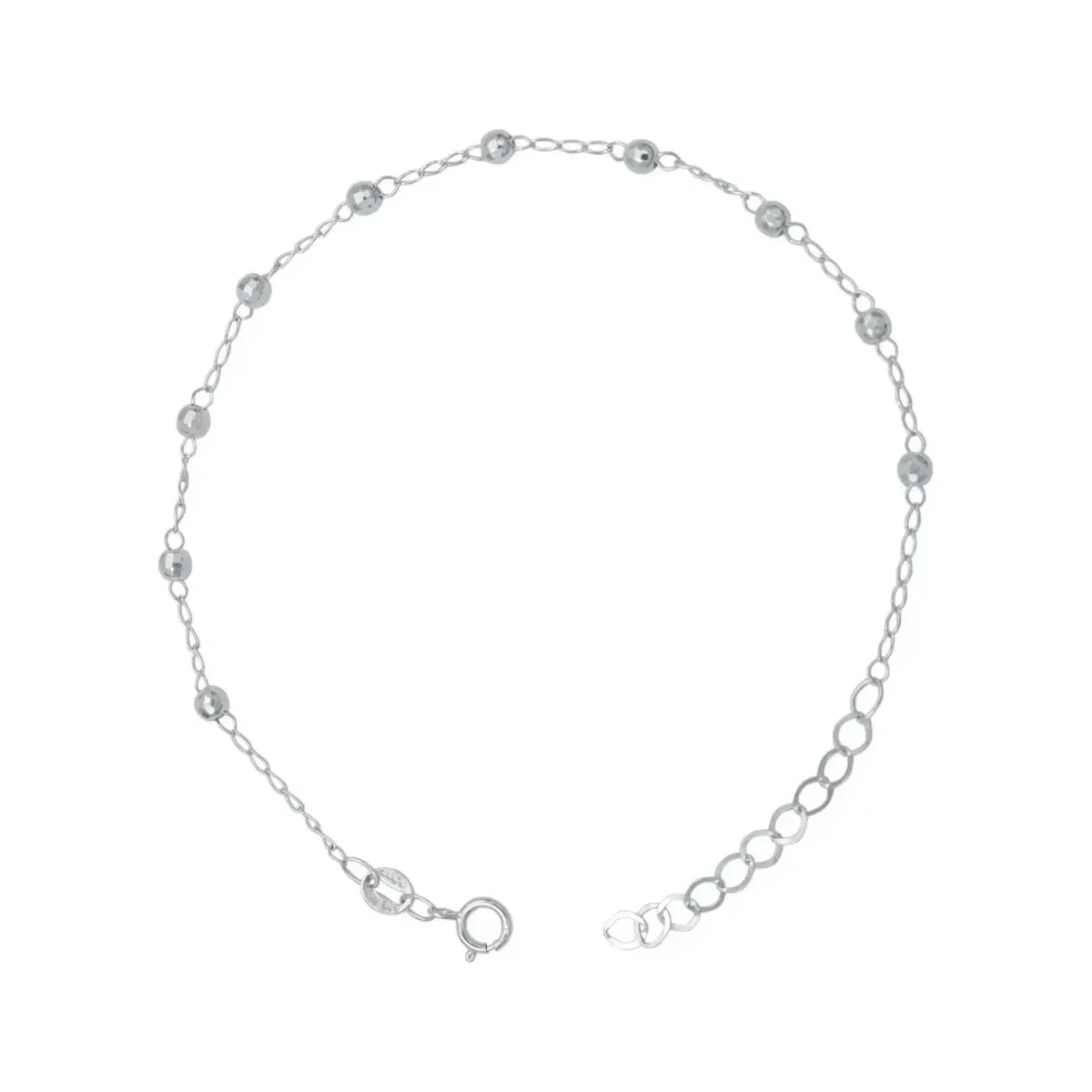 Pulsera de plata .925 ajustable para mujer, con elegante diseño de bola diamantada. Joyería de plata mexicana, accesorio de p