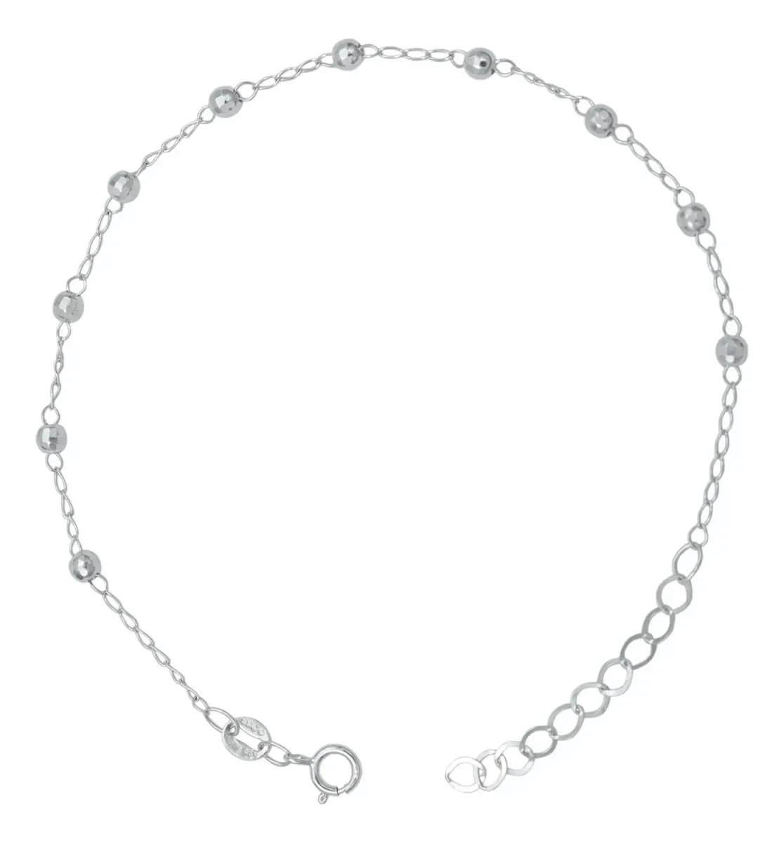 Pulsera de plata .925 ajustable para mujer, con elegante diseño de bola diamantada. Joyería de plata mexicana, accesorios de
