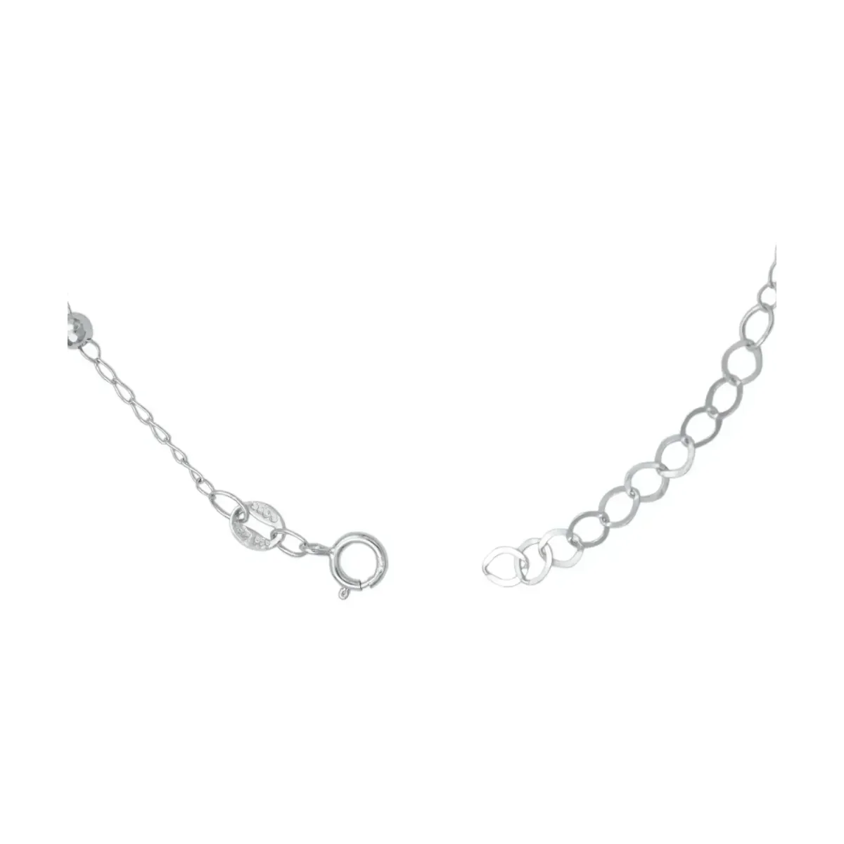 Pulsera Plata 925 Bola Diamantada Ajustable - Imagen 2