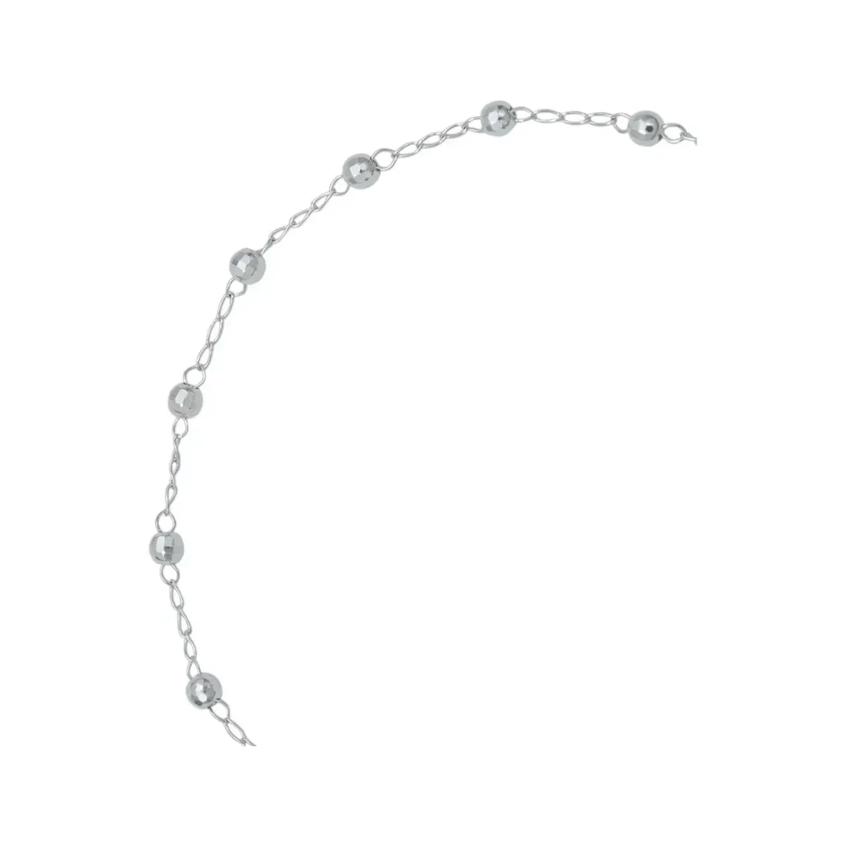 Pulsera Plata 925 Bola Diamantada Ajustable - Imagen 3