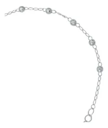 Pulsera Plata 925 Bola Diamantada Ajustable - Imagen 4