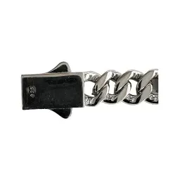 Pulsera Cadena Cubana Plata Ley .925 con Zirconias Unisex - Imagen 6