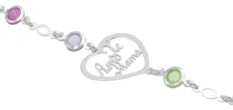 Pulsera Plata .925 Piedra Natural Multicolor para Mujer 18cm - Imagen 6