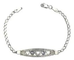 Pulsera Plata 925 Corazón con Zirconias para Mujer - Imagen 1