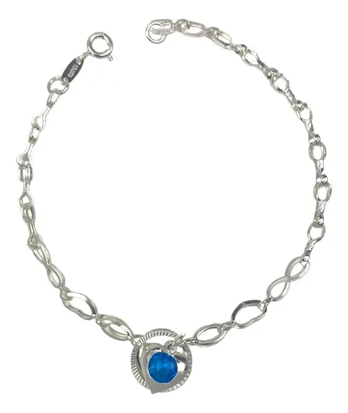 Pulsera Plata 925 Corazón Infinito Ajustable para Mujer - Imagen 1