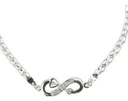 Pulsera Plata 925 Corazón Infinito Estrella Ajustable para Mujer - Imagen 1