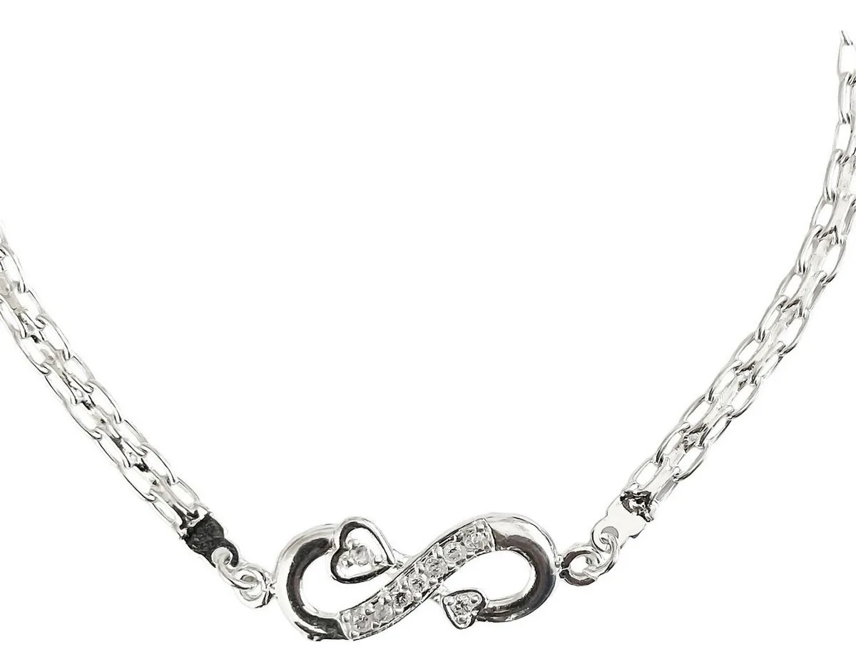 Pulsera de Plata 925 Corazón Infinito Estrella Ajustable para Mujer - Joyaris Joyería Mexicana