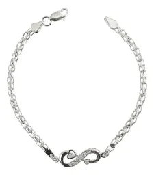 Pulsera Plata 925 Corazón Infinito Estrella Ajustable para Mujer - Imagen 2