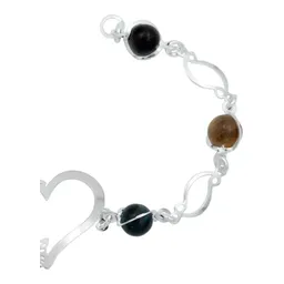 Pulsera de Plata 925 con Corazón, Mariposas y Cuarzo Multicolor - Imagen 3