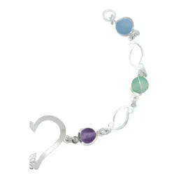 Pulsera Plata 925 Corazón Mariposas con Cuarzo Multicolor - Imagen 3