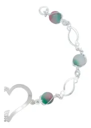 Pulsera Plata 925 Corazón Mariposas Tricolor con Cuarzo Natural para Mujer - Imagen 3